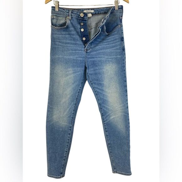 Forever 21 Skinny Button Fly High Rise Jeans size 30 - Picture 2 of 8